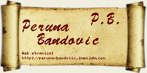 Peruna Bandović vizit kartica